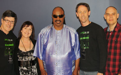 Fairlight team and Stevie Wonder